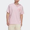 Adidas Originals Clover Letter Print Crew Neck Pullover T-Shirt American Retro Unisex Tops Pink HI6014