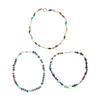 Muranos Style Blown Glass Beaded Necklace for Women Colorful Opal Beads Collarbone Chain Unique Handmade Neck Jewelry