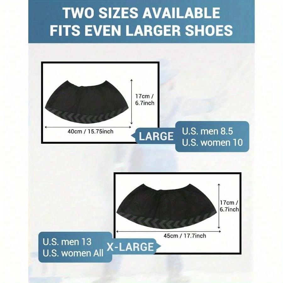100 Piece Shoe Cover Disposable Anti Slip, High-quality Fabric Boot Cover, Anti Slip, Durable, Breathable, Stretchable, Suitable for Size 13