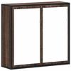 VidaXL Armoire à miroir de salle de bain chêne marron bois ingénierie, armoire à miroir, armoire de maquillage avec miroir, 849258