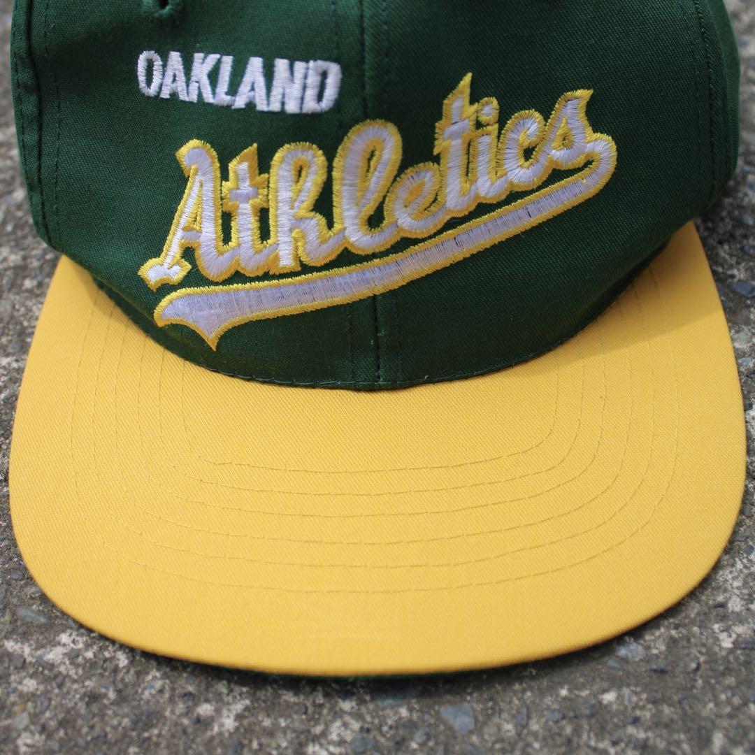 

[USED] 90 s MLB OAKLAND ATHLETICS two-tone cap