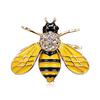 Exquisite Women Men Little Bee Fashion Crystal Brooch Decoration Rhinestone Insect Series Enamel Brooches Pins Accessories