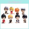 High Quality 8pcs Sitting Volleyball Boys Miniature Figures Hinata Shoyo Kageyama Tobio