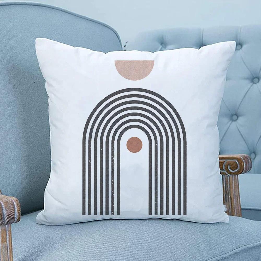 Colorful and minimalist geometric printed pattern cushion cover for home living room sofa chair decorative pillowcase