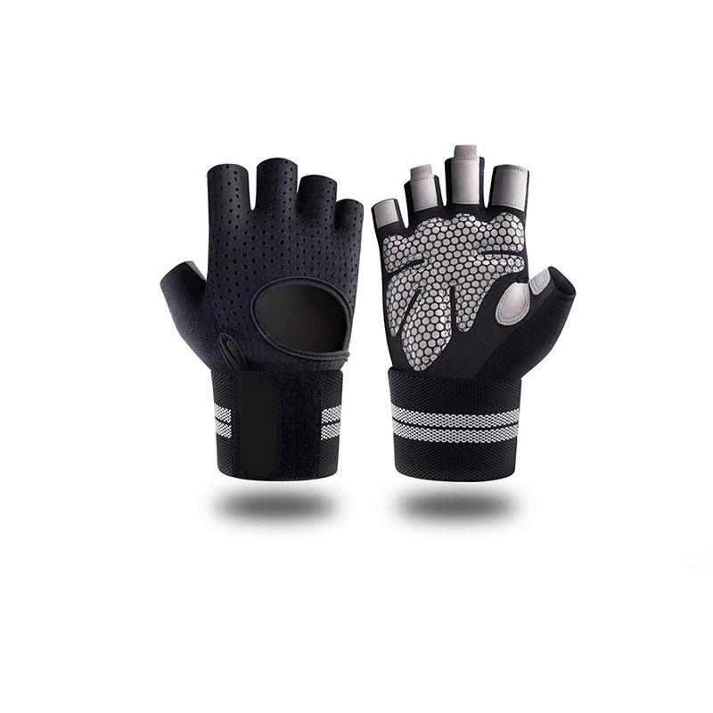 MKAS Weightlifting Workout Gloves With Wrist Support Custom Fitness Weight Lifting Men Women Gym Gloves S чёрный