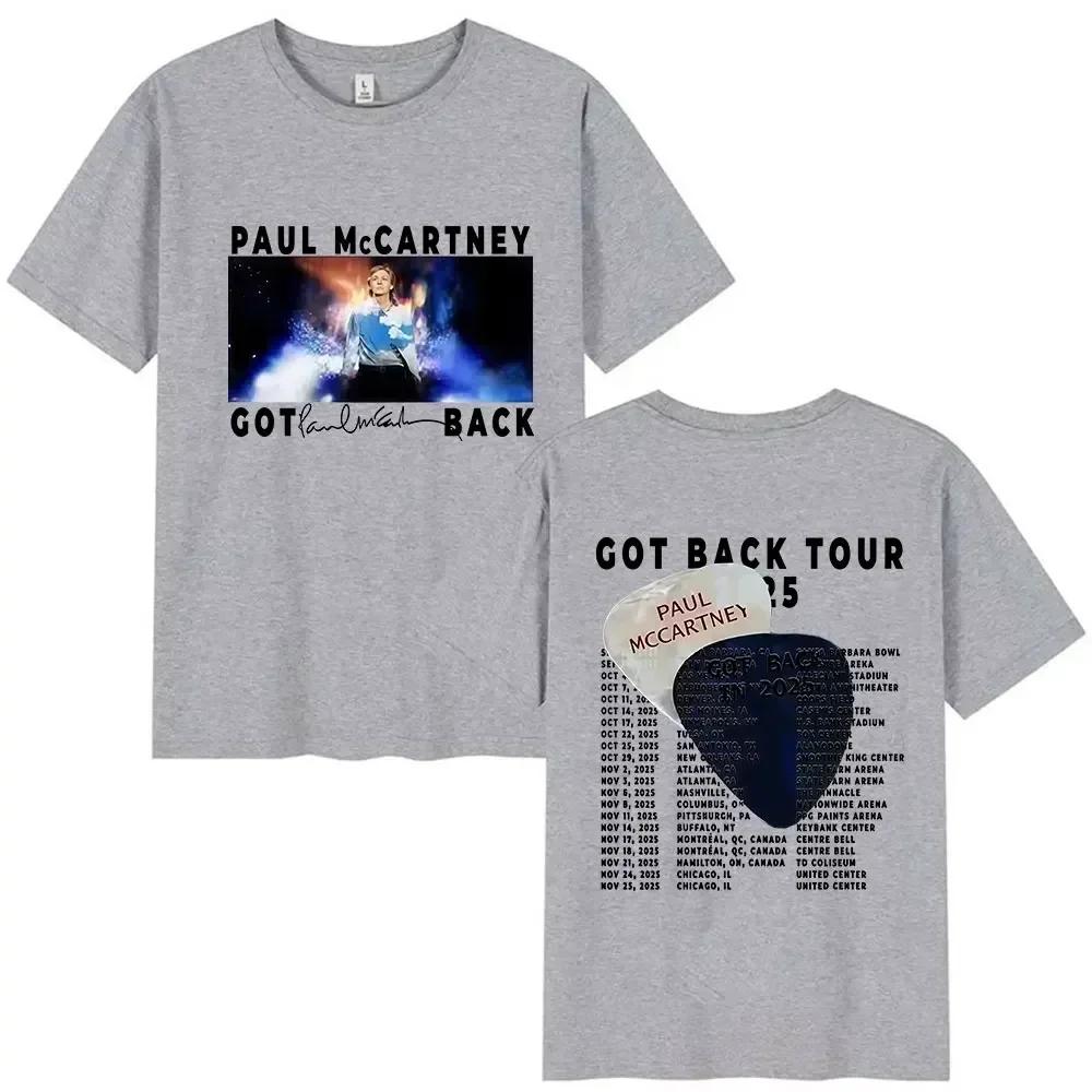 Paul Mccartney Got Back Tour 2025 New Graphic T Shirts Unisexs Wounisex Vintage Hip Hop Oversized Cotton Tshirt Fans Gift Streetwear