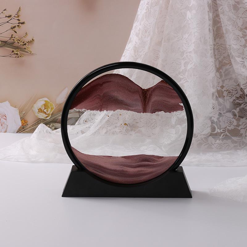 

Делюкс 3D песочные часы с зыбучим песком: Элегантный декор для рабочего стола и подарок для всех 7-inch Diameter 18cm