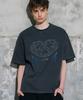 GAKKAI UNIONS Piece Pigment Short Sleeve T-Shirt Charcoal