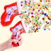 10Pcs Handheld Confetti Poppers Inflatable Multicolor Poppers Portable Prop For Birthday Party Family Gathering Outdoor Toys