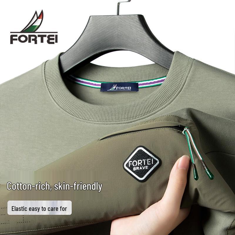 

Men s Cotton Blend Half-Zip Long Sleeve T-Shirt 54
