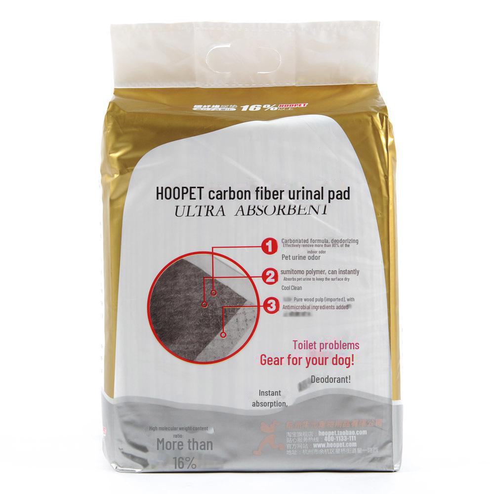Pleny pro domácí mazlíčky HOOPET: Absorpční a deodorizační podložky na moč s obsahem uhlíku pro psy