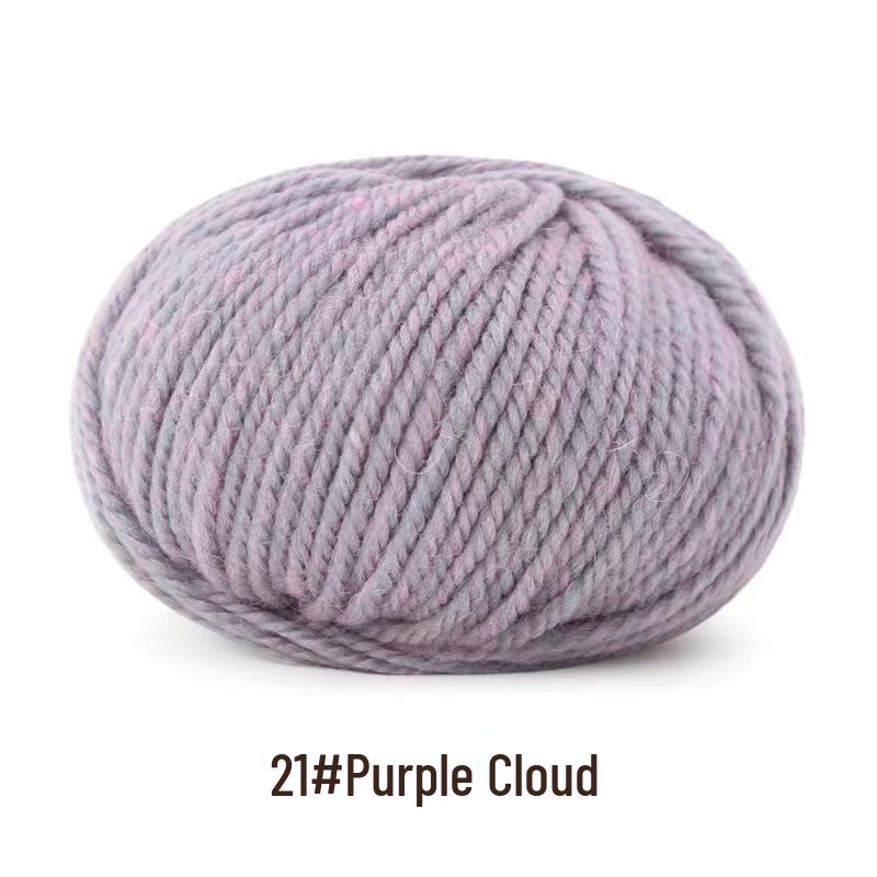 Yak Down 3-Strand Wool Yarn for Hand-Knitted Medium-Thick Sweaters, Cardigans, Scarves, and Hats