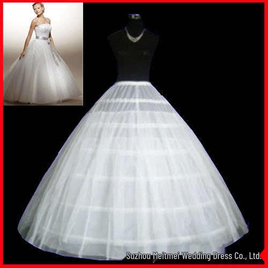 Six Steel Ring Layered Wedding Dress Petticoat - Extra Puffy Ball Gown Liner