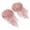 1 Pair Rhinestone Nipple Covers PU PET Erogenous Reusable Nipple Tassel Pasties for Festival Party Club Wedding