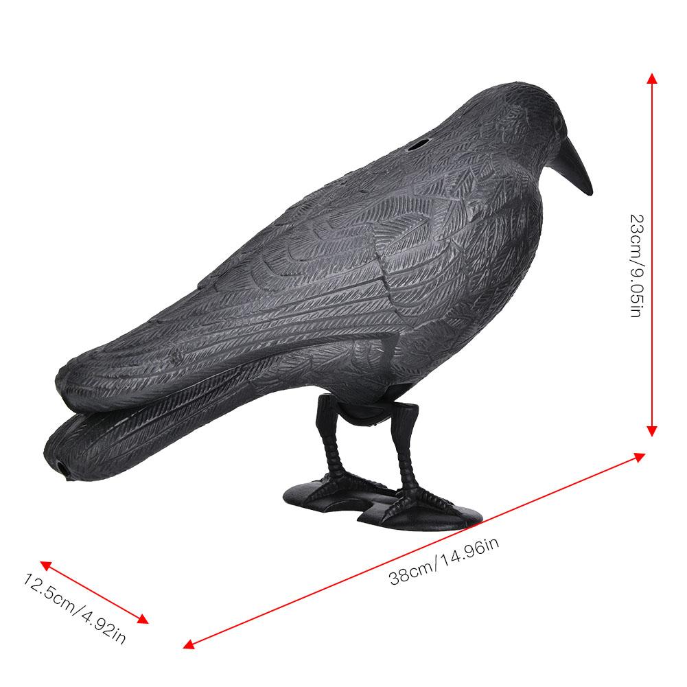 Unique Simulation Crow Hunting Bait Tool Holiday Decoration Desktop Decor Black