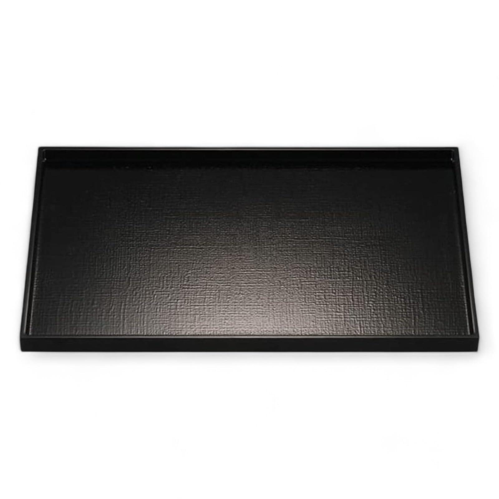 

Tray Lacquerware Made in Japan J-kitchens 4-Shaku (1.4m) Long, Heisei-style Nante-Nagemei (Long Weave) (Tray/Tray) Black, Non-Slip, 42cm, (ABS Resin),