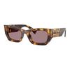 Logo Design Acetate Rectangular Sunglasses Unisex Sunglasses Havana-Brown SMU09W14L20I