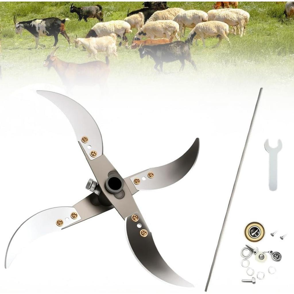 Household Farming Grass Shredder Knife Blades,12mm Hole Diameter with 12 Mounting Holes, Improves Grass Shredding and Chopping Efficiency (12 Kits)