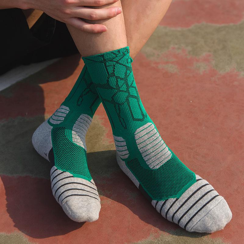 High Quality New Men Outdoor Sports Elite Basketball Socks Men Cycling Socks Compression Socks Cotton Towel Bottom Men's socks