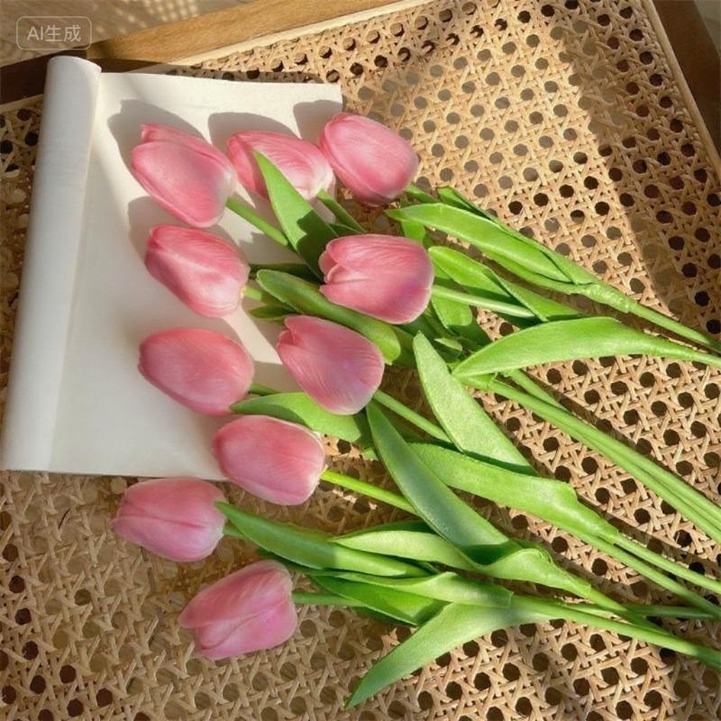 1-20Pcs Tulip Artificial Flowers Bouquet Real Touch Fake Flowers for Home Garden Decor Wedding Decoration Ceremony Decor