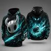 Mens Dark Fantasy Knight 3D Print Hoodie Polyester Pullover Long Sleeve Gamer Streetwear Autumn Winter Hoodie Men Sweatshirt Y2kUnisex Woman's