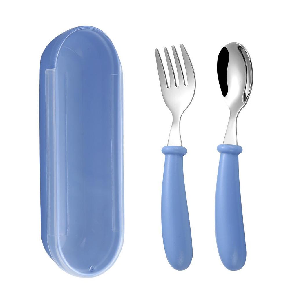 304 Stainless Steel Children's Cutlery Set - Spoon & Fork 3-Piece for Outings