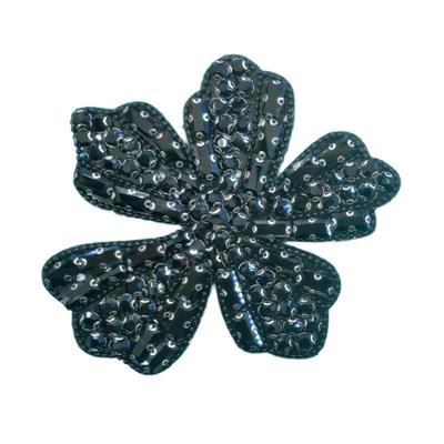 Self-Adhesive Sequin Flower Patch for Evening Dress and Clothing Accessories