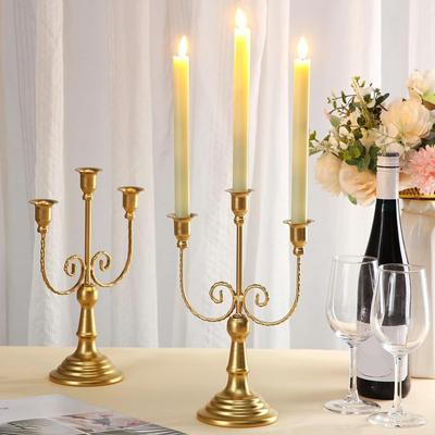 Castiçal de Arte em Ferro Enfeites de Mesa Design Multi Cabeças Único Cor Sólida Decorativo Decoração de Casa Festa