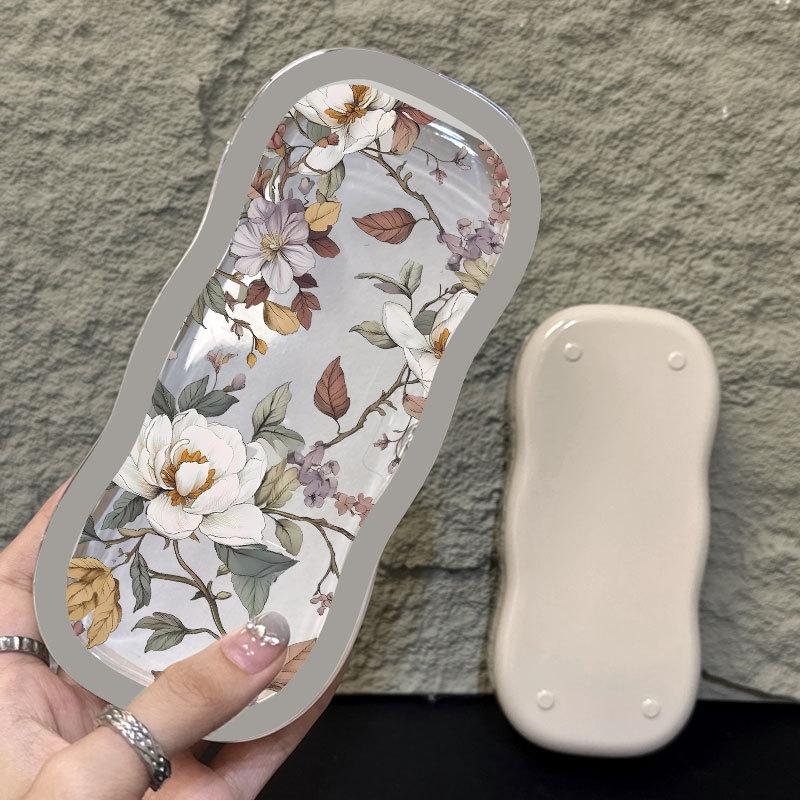 Minimalist Floral Bow Wavy Eyeglass Case,Creative Personalized Glasses Storage Box, Butterfly Kitty Eyewear Holder For Students