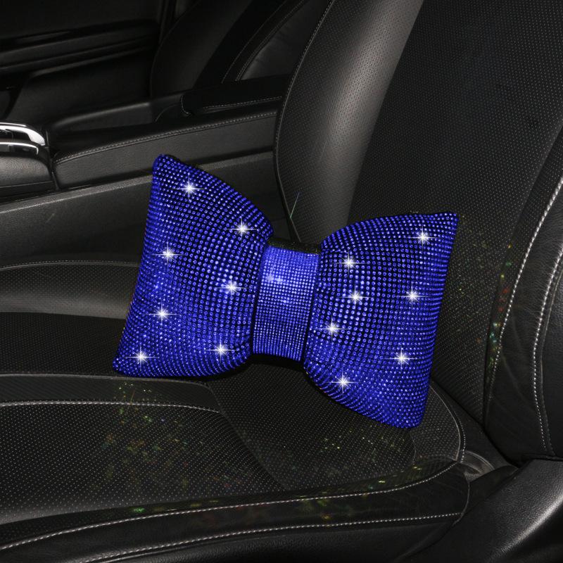 Multi-Color Diamond Car Neck Pillow and Waist Support for Women