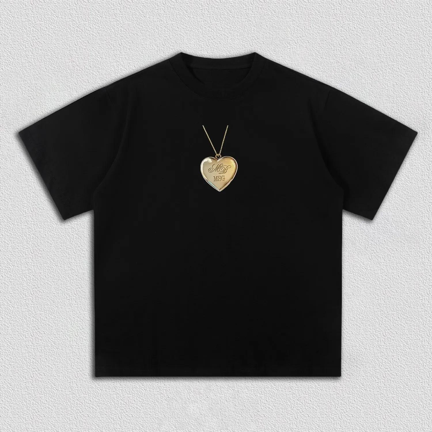 

Madison Beer Minimalist Locket Pendant Graphic T-Shirt Casual Cotton Pop Music Fan Merch Streetwear Top S разноцветный