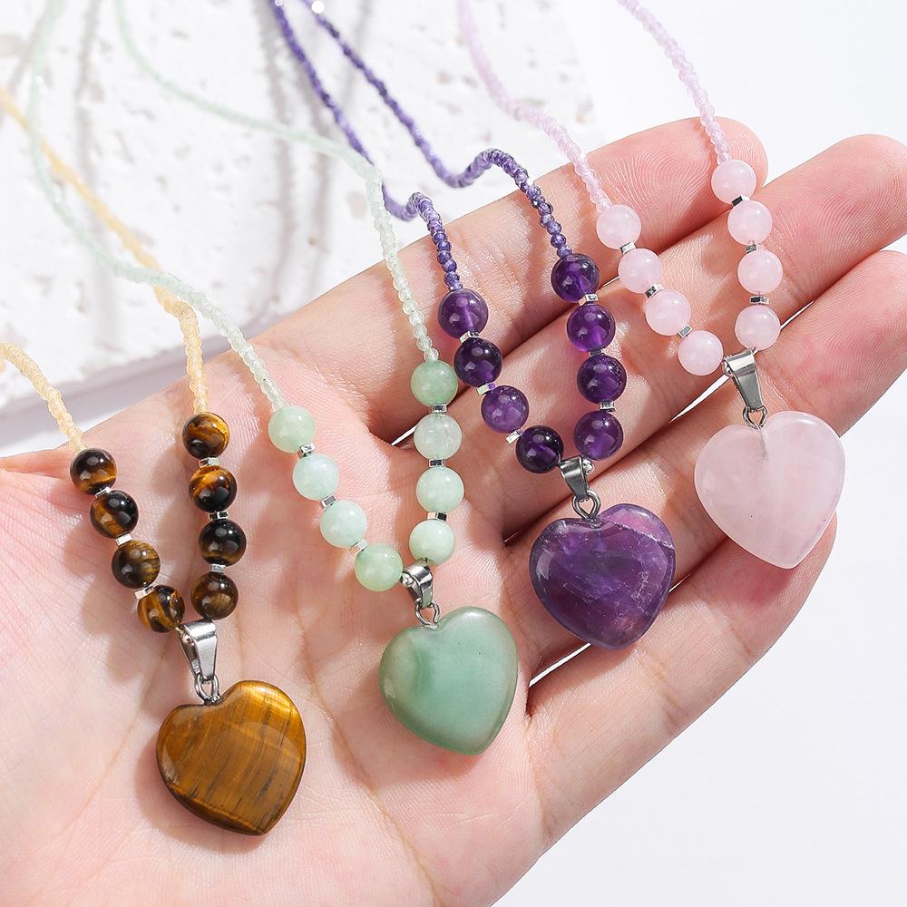 Böhmische Natürliche Amethyst Kristall Perlen Schlüsselbeinkette