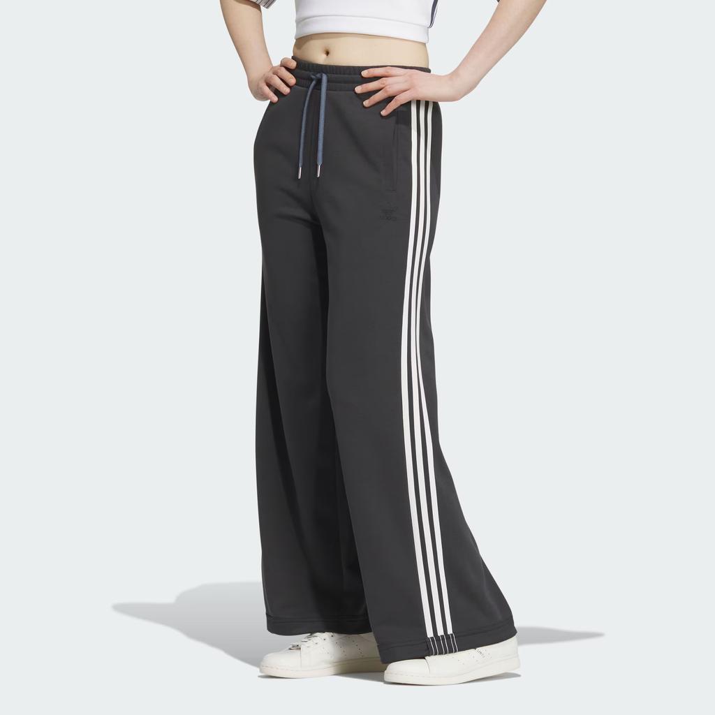 Adidas Originals Clover Toc Wide-Leg Knit Sport Pants Women Bottoms Carbon-Black IN1022