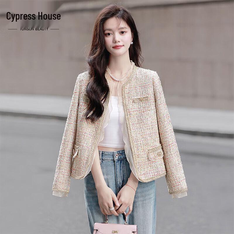 

Women s Hepburn Style Lace-Spliced Short Jacket S