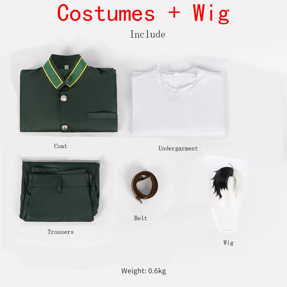 Haruka Sakura Cosplay Men Fantasy Costume Wig Anime Wind Breaker Outfits Coat Pants Boys Male Halloween Carnival Suits