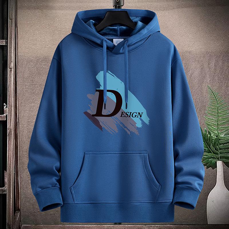 Design Pattern Hooded Hoodie for Men and Boys Large Size Long Sleeve Sportshirt Pullover