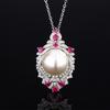 Jewelry Copper Bottom Plating Design Pearl Luxury Creative Pendant Necklace 16Mm