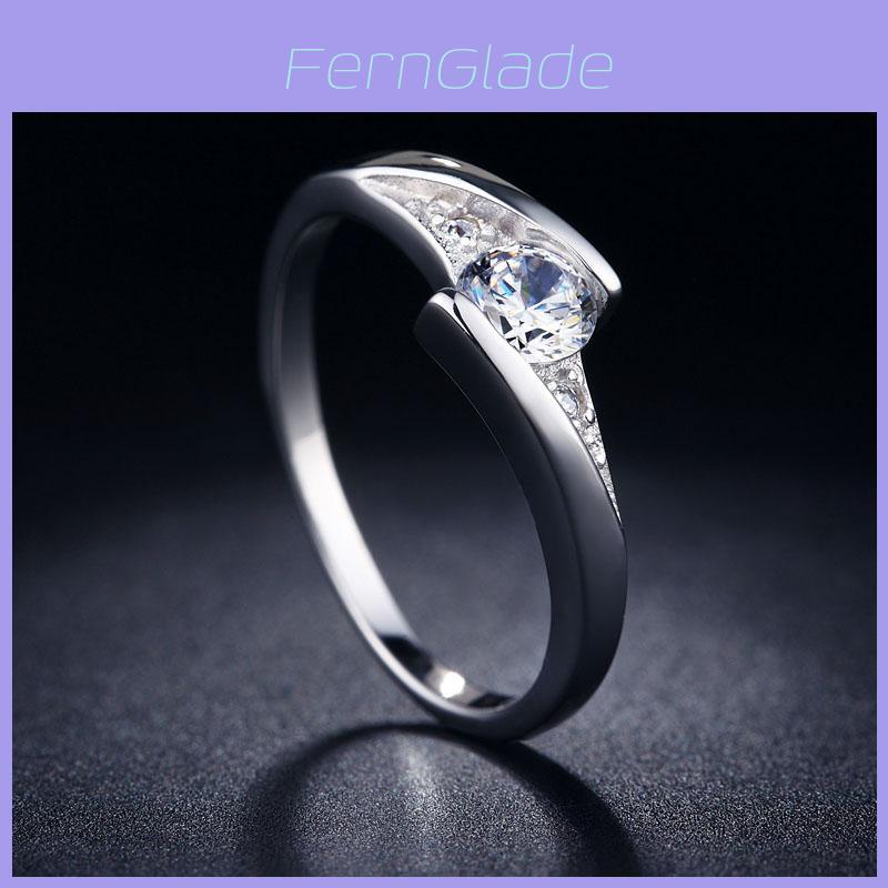Copper Silver Plated Wedding Ring For Women Fashion Jewelry For Couples