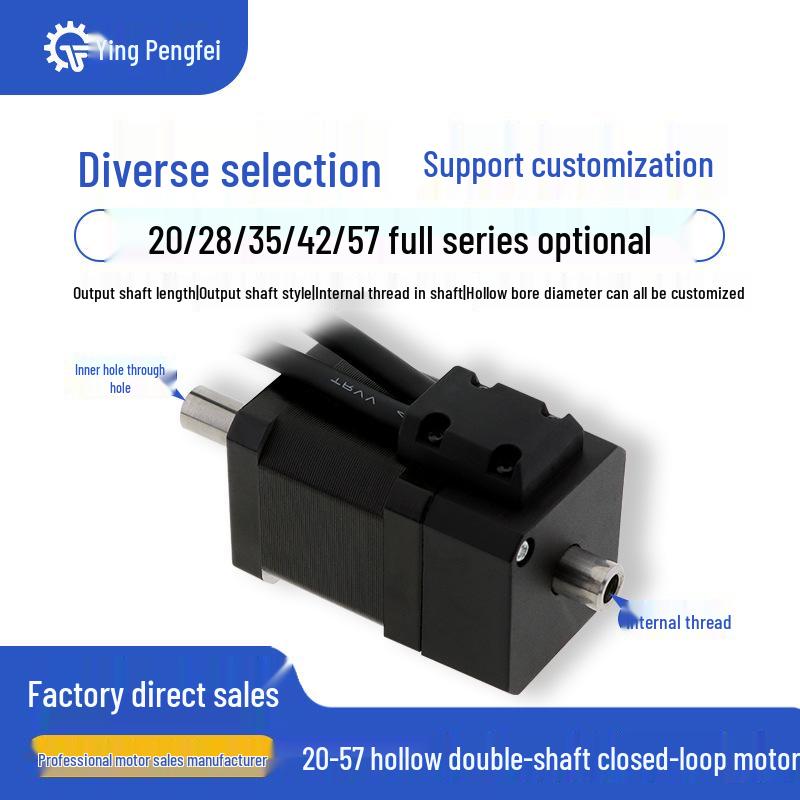 

Hollow Shaft Closed-Loop Servo Stepper Motor with Double Output and Encoder (Sizes: 20/28/35/42/57) Closed-Loop Pulse Driver