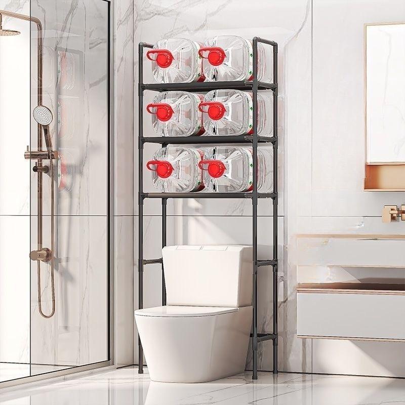 Floor-standing Toilet Storage Rack Bathroom Storage Shelf Non-porous Washing Machine Rack Multi-layer Kitchen Shelf Save Space
