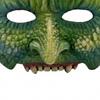 Masque Party Lézard Effrayant Halloween Masque Vert, Masque Demi-Visage Texturé Réaliste, Accessoire de Costume Reptile Détaillé en Mousse PU, pour Fêtes Et