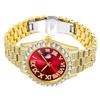 MISSFOX Iced Out Quartz Watch for Men Hip Hop Fashion Cool Bling Bling Diamond Luxury Watches Mens Stainless Steel Waterproof Luminous Wristwatch