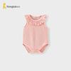 TONGTAI Baby Girl Summer Sleeveless Lace Collar Bodysuit