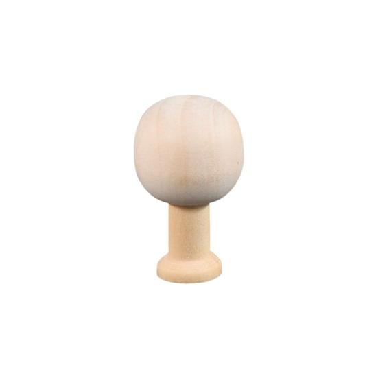 10Pcs/Set Wood Ornaments Multiple Styles No Glitch Eco-friendly Creative Anti-deformation DIY Round Corners Kids Toy Mushroom Ornaments Home