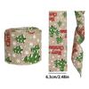 2M/Roll Christmas Classical with Wired Edge DIY Xmas Tree Ribbon Gift Wrapping Craft Ribbon Wreath Bows Imitation Hemp
