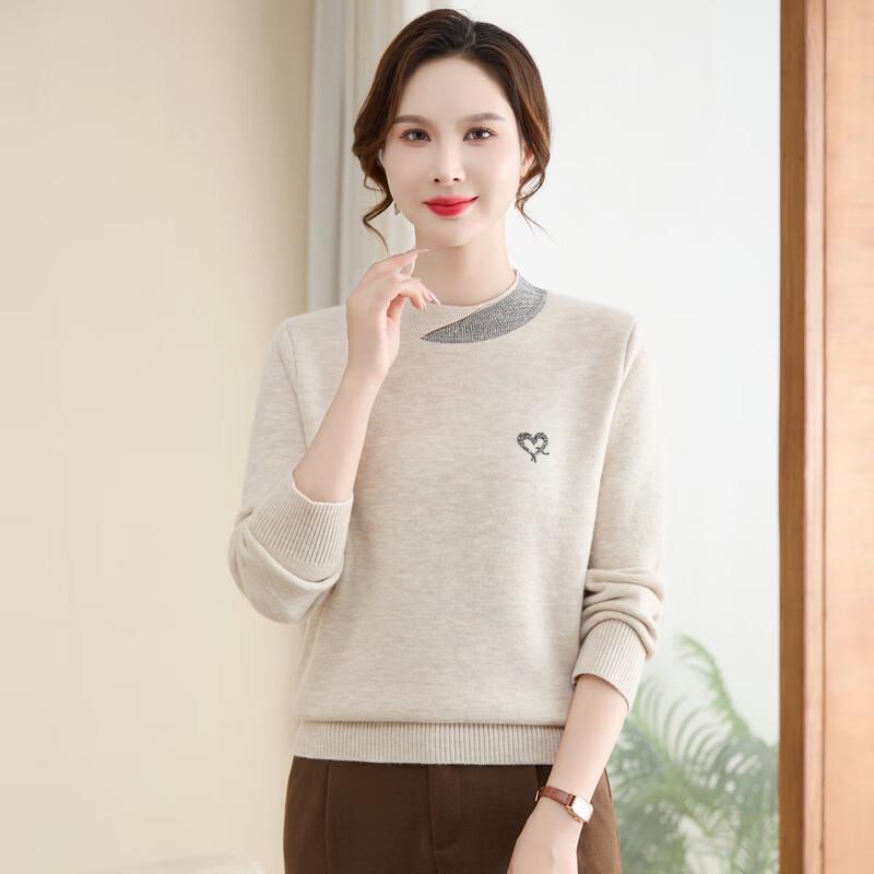 YUZHAOLIN Women's Plus Velvet Warm Knit Sweater
