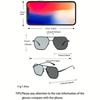 2 Pairs of New Fashionable Dual Beam Polarized Day and Night Dual-use Outdoor Driving and Fishing Sunglasses