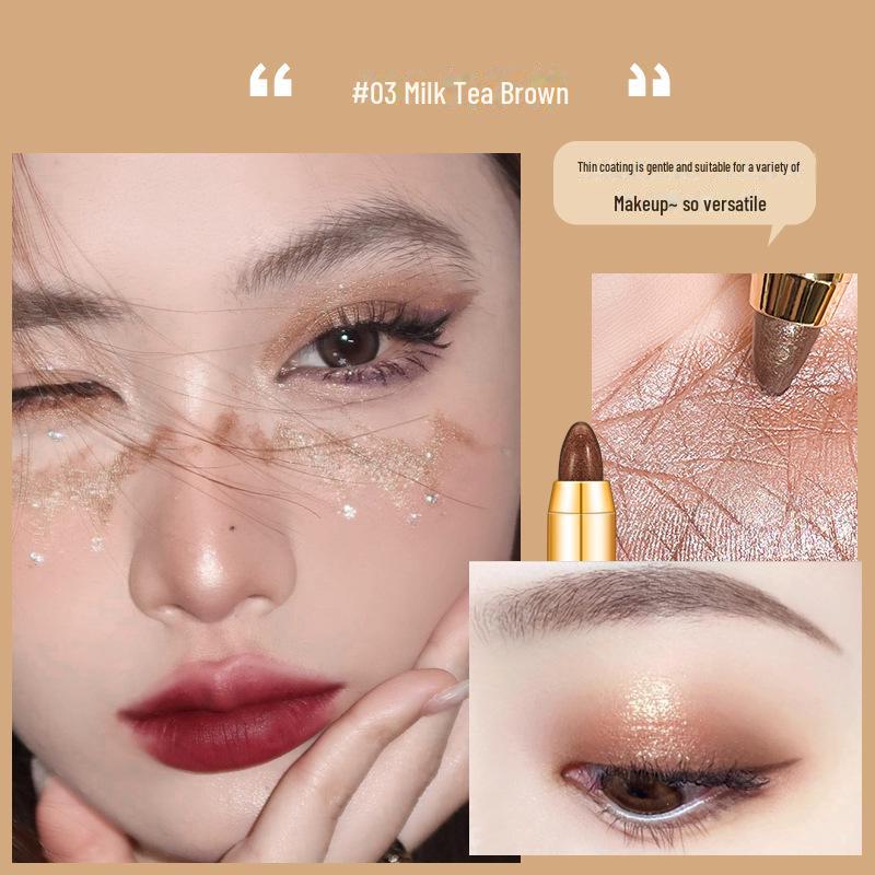 

Шелковистый глянцевый двухсторонний карандаш для теней для век: Водостойкая, устойчивая к поту, перламутровая, с блестками, не размазывается. null