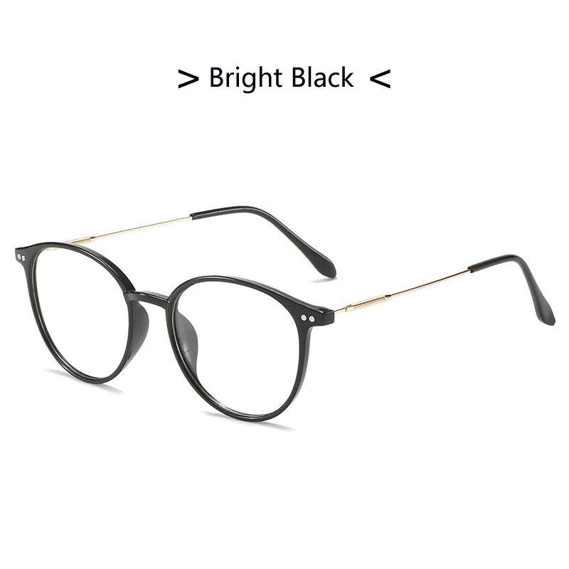 Blue Light Blocking Glasses Women Men Exquisite Metal Round Eyewear Commute Business Female Male Computer Glasses Frame