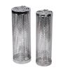 2 Pcs Rolling Grill Basket 304 Stainless Steel BBQ Net Tube Barbecue Cylinder Cage for Vegetable Fish Meat Food Camping